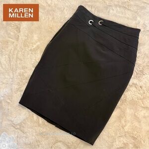 Karen Millen Elegant Black Pencil Skirt